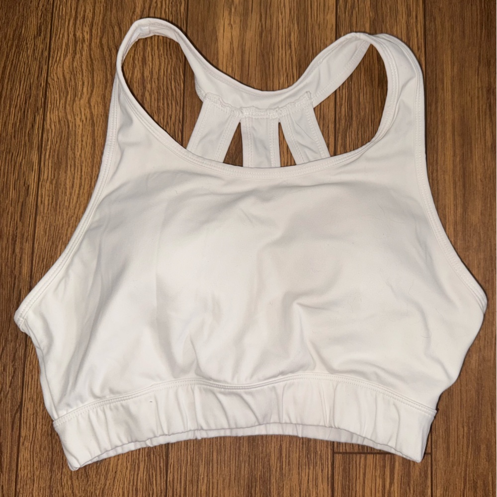 NVGTN White Strappy Back Sports Bra Large